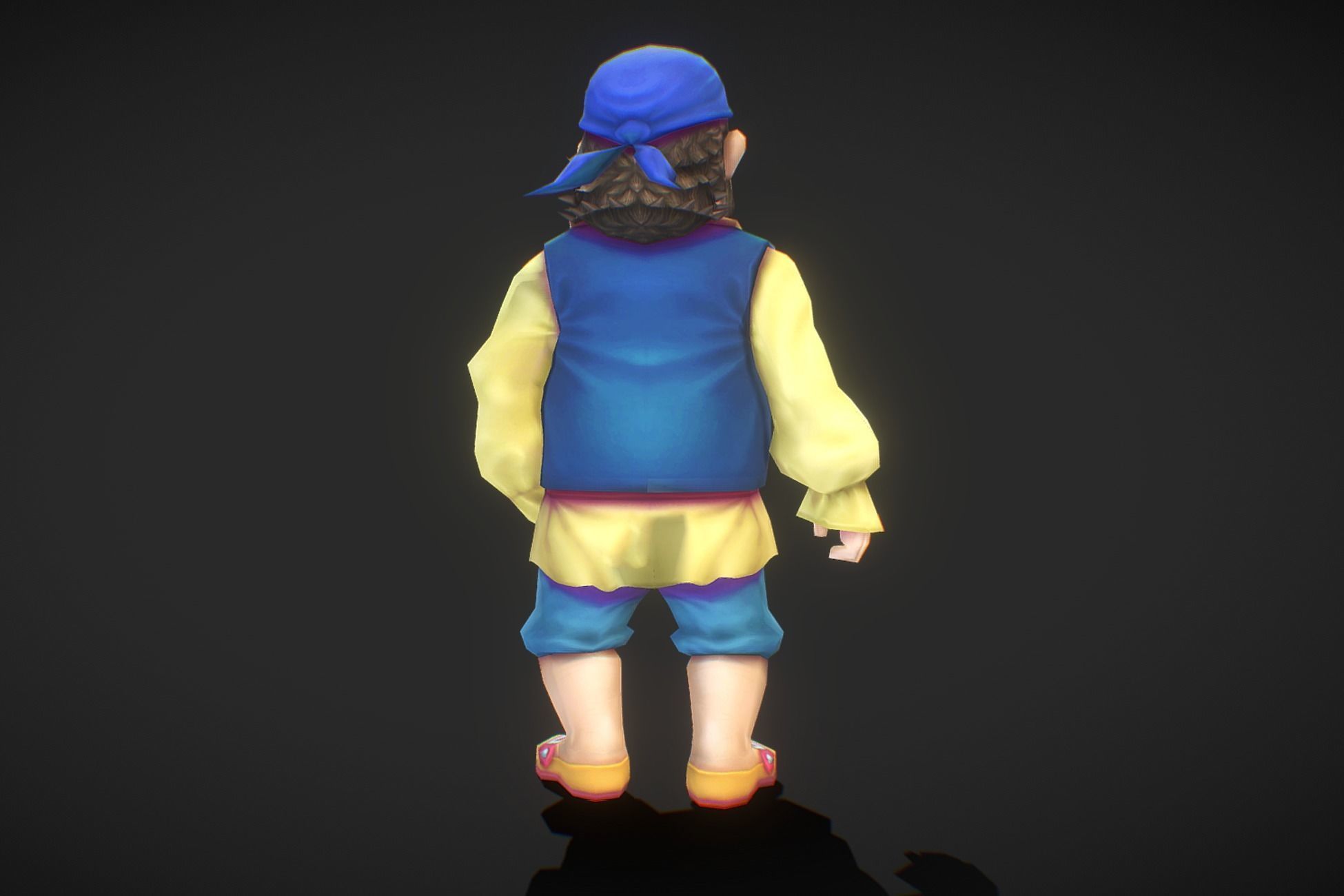 Fantasy RPG Sailor Low-poly 3D model_3
