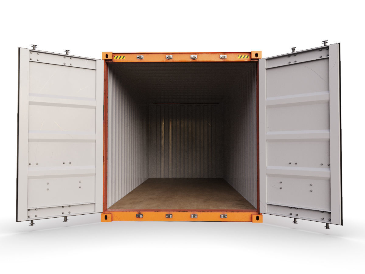 20 feet Hapag-Lloyd standard shipping container 3D model_6