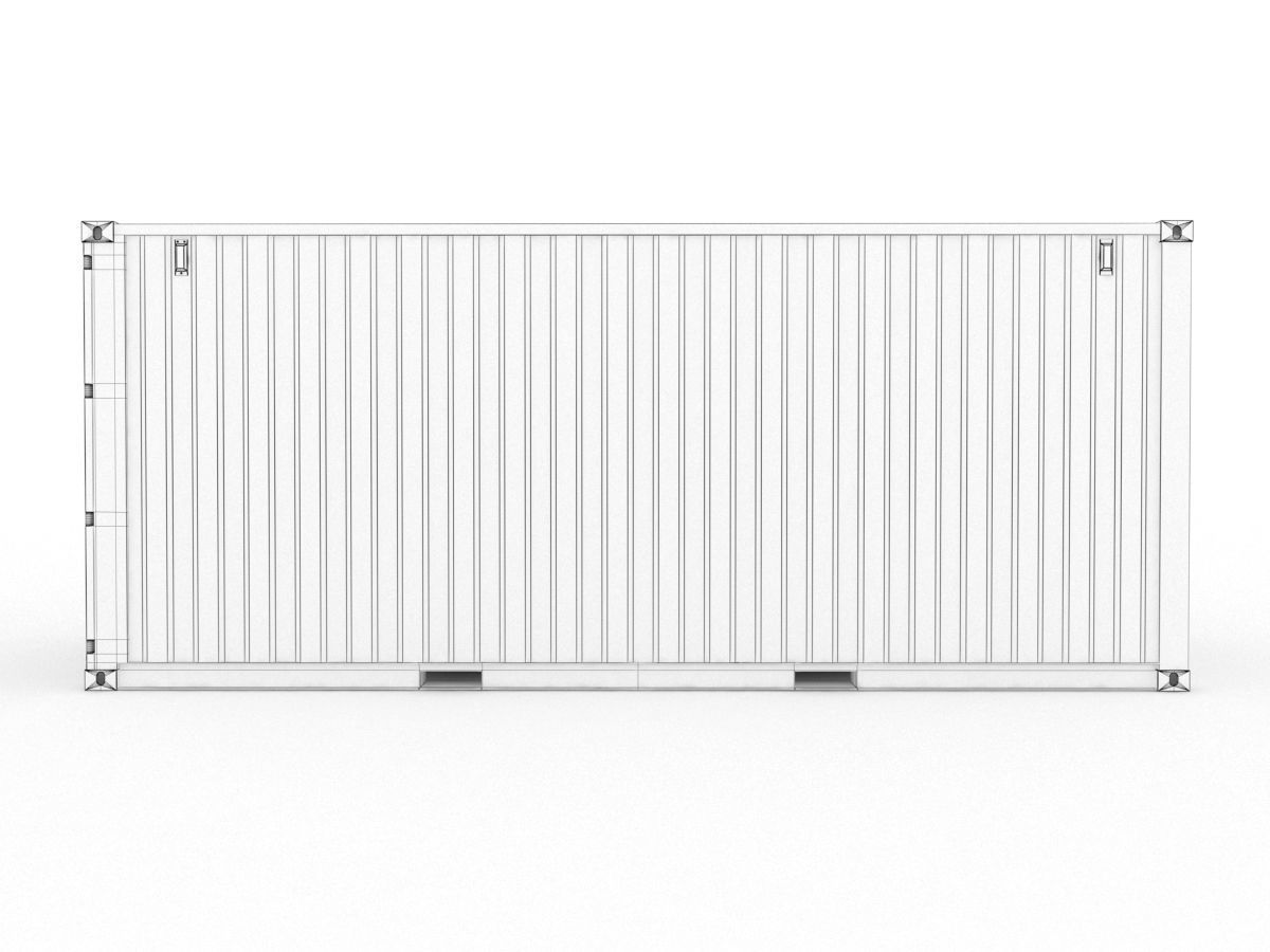 20 feet Hapag-Lloyd standard shipping container 3D model_10