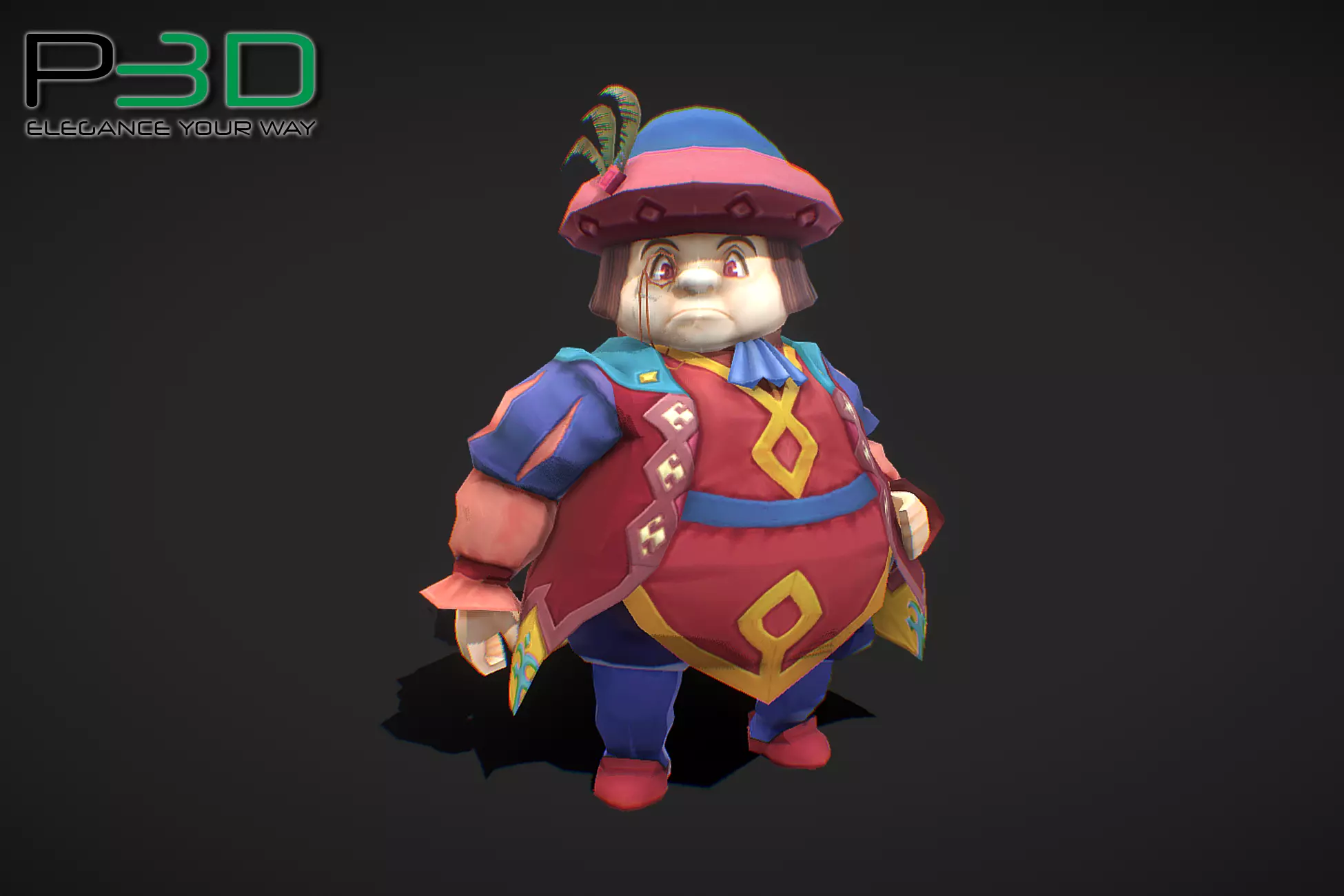 Fantasy RPG Taxman Low-poly 3D model