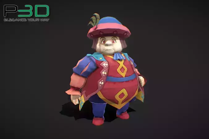 Fantasy RPG Taxman Low-poly 3D model
