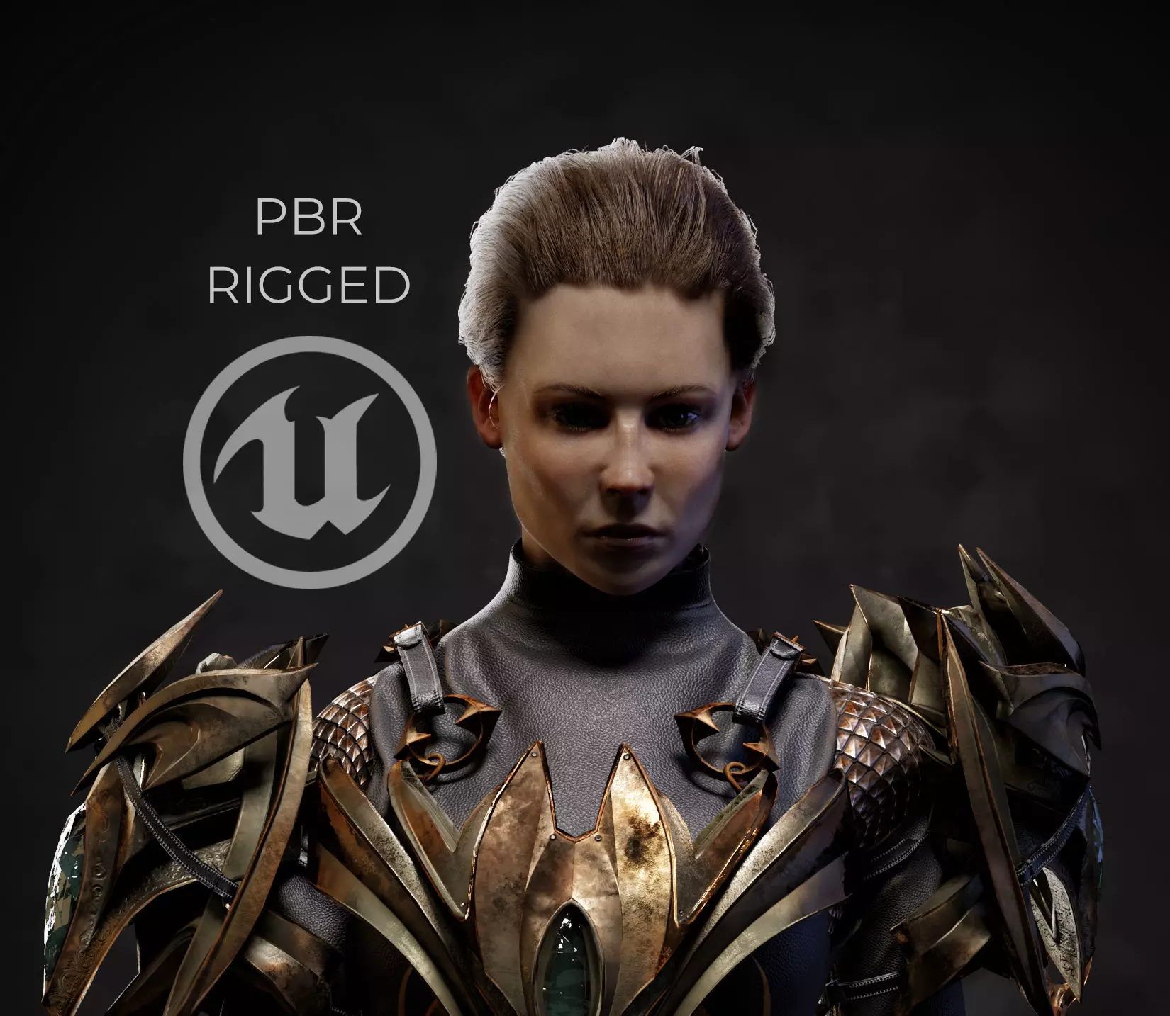 Woman Warrior Low-poly 3D model