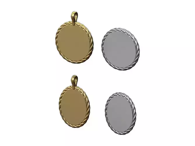 Round and ovale engravable pendants