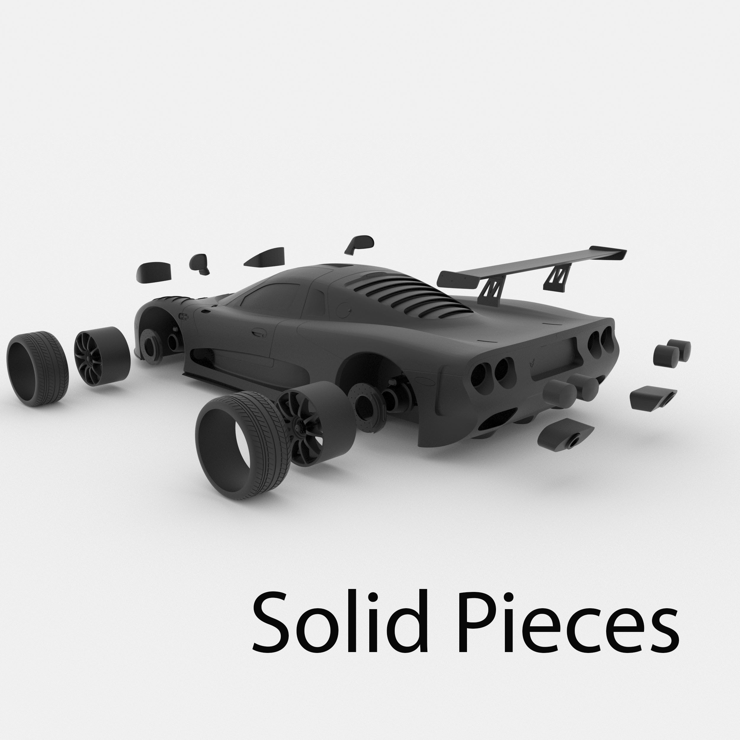 Mosler MT900 3D Model For Printing RC Car and Miniature  3D print model_8