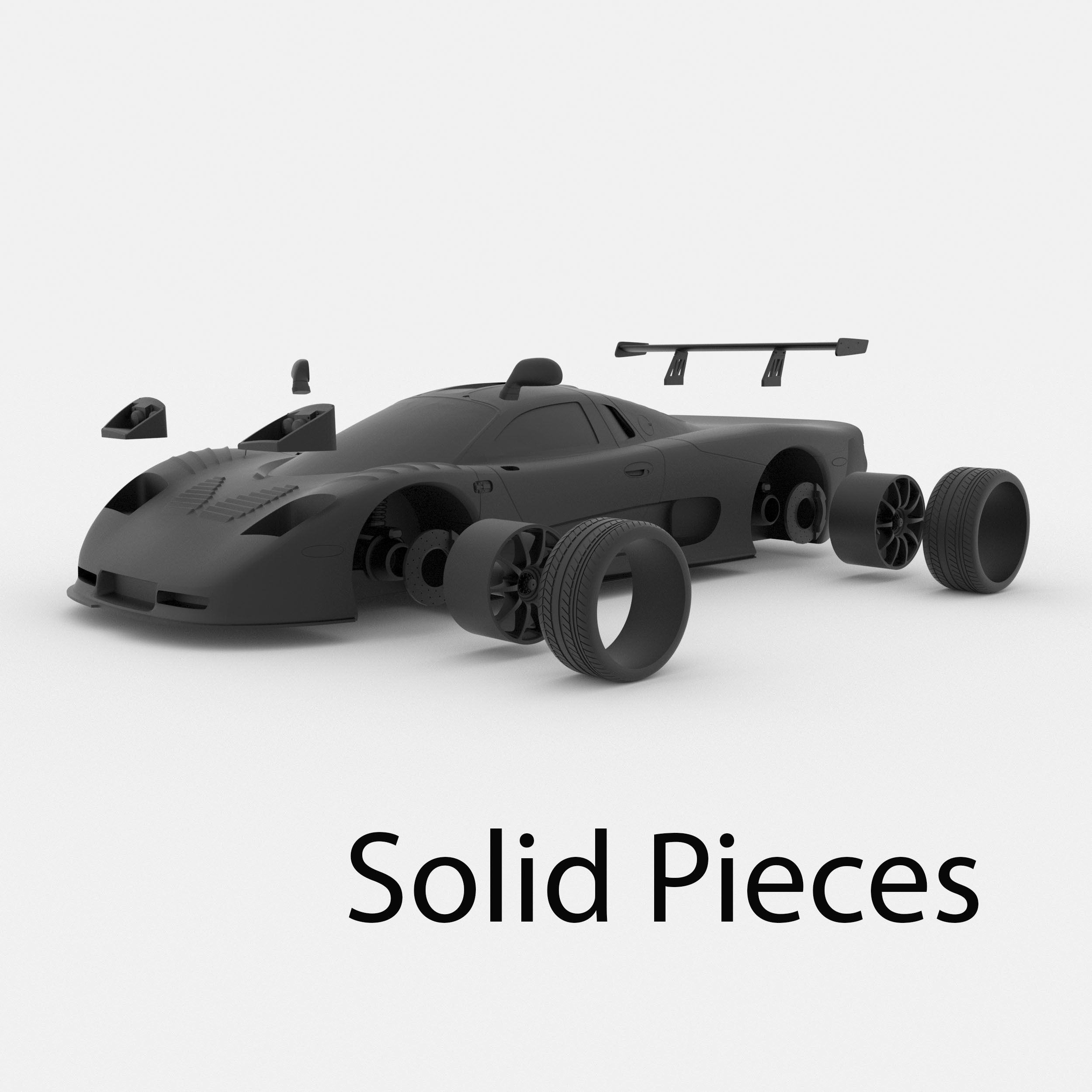 Mosler MT900 3D Model For Printing RC Car and Miniature  3D print model_7