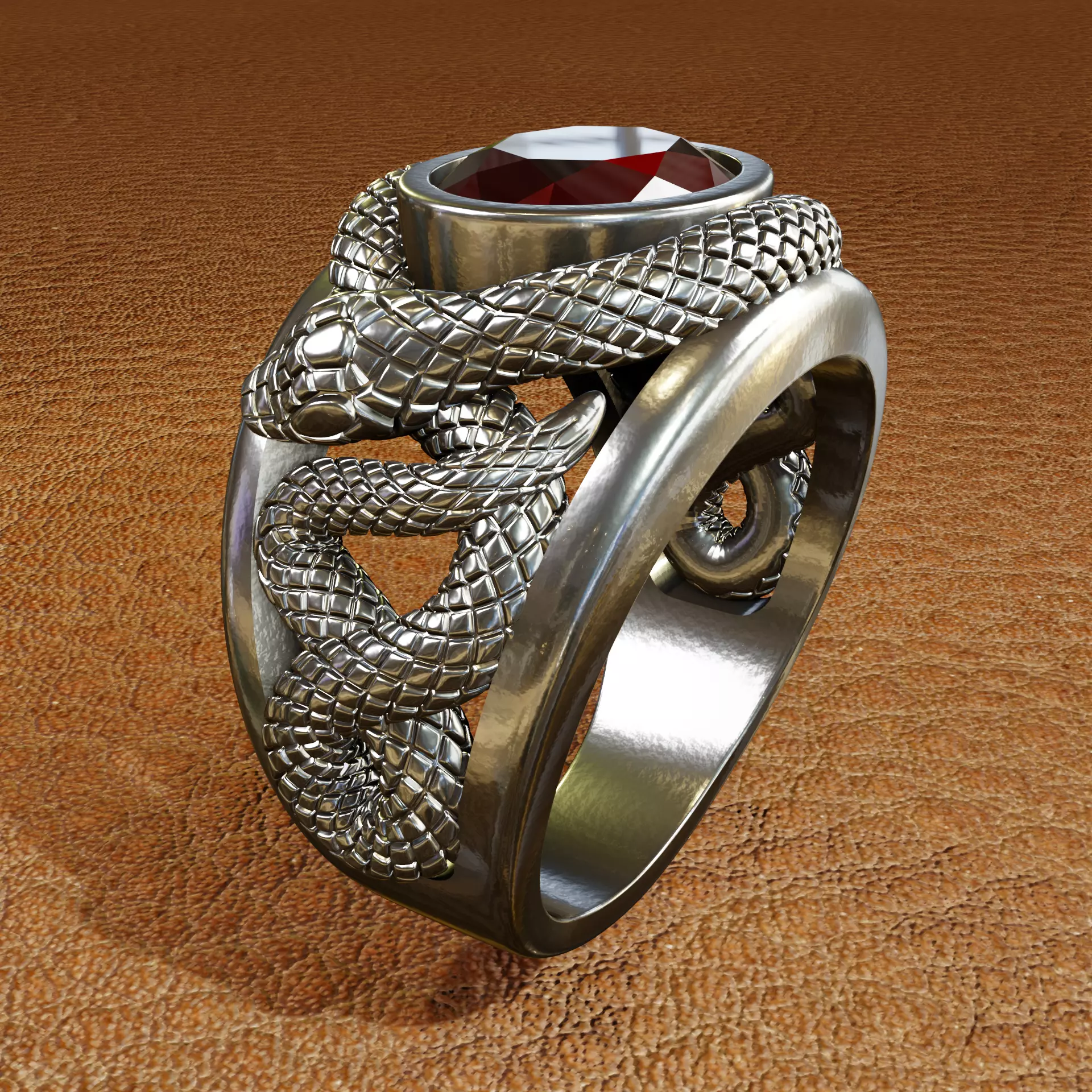 Snake Ring 3D print model