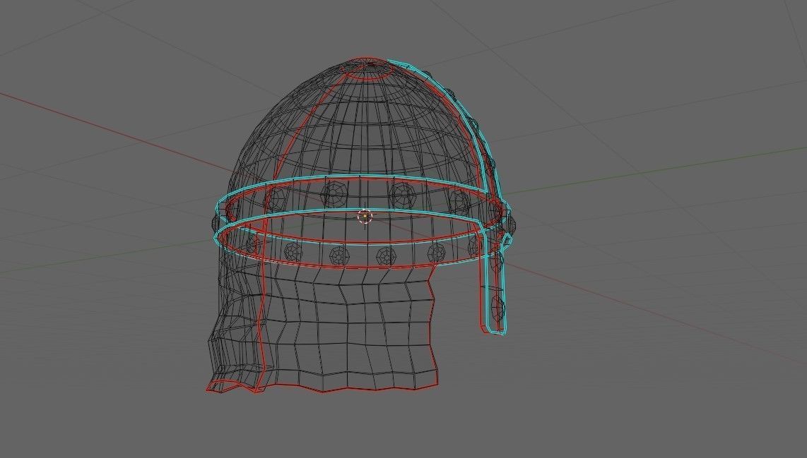 Medieval Iron Helmet - Capacete Low-poly 3D model_18