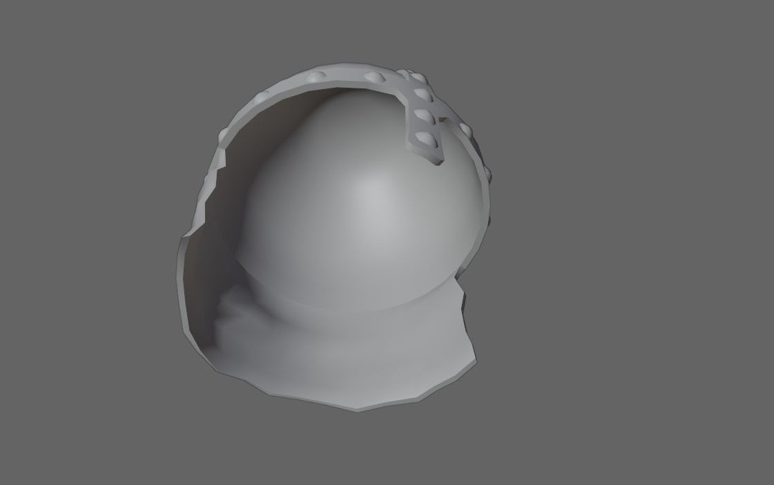 Medieval Iron Helmet - Capacete Low-poly 3D model_13