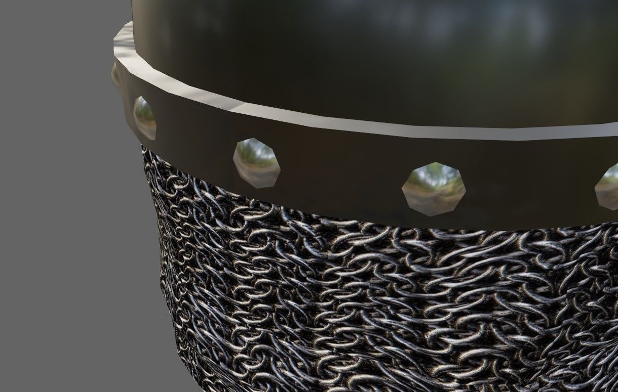 Medieval Iron Helmet - Capacete Low-poly 3D model_2