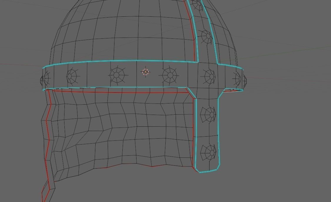 Medieval Iron Helmet - Capacete Low-poly 3D model_20