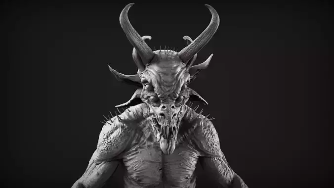 Demon 4 High Poly Sculpt