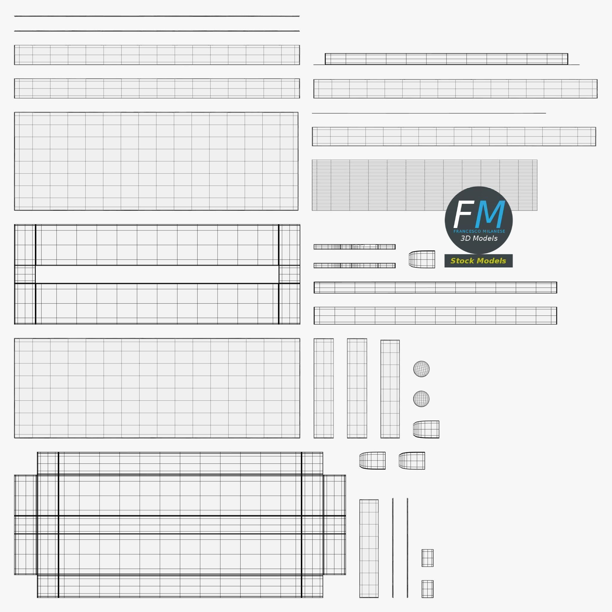 Wall mounted emergency light 3D model_11