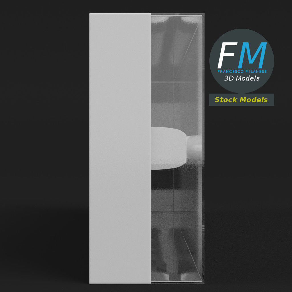 Wall mounted emergency light 3D model_4