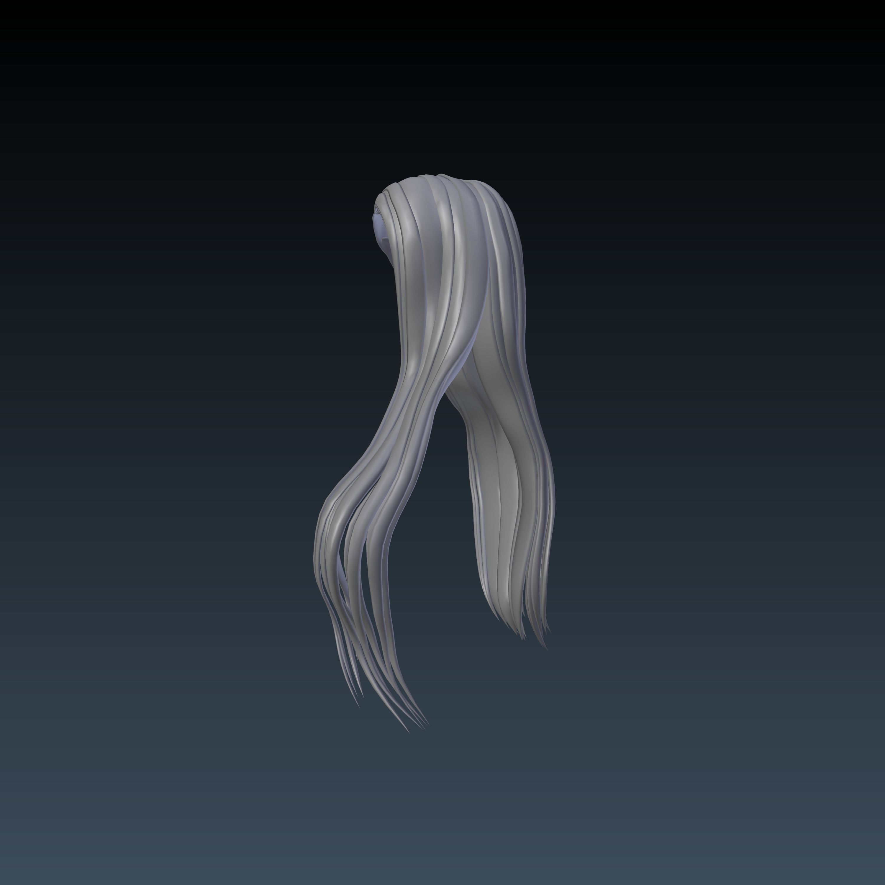 3D Female hairstyle - Marcia low poly Low-poly 3D model_6