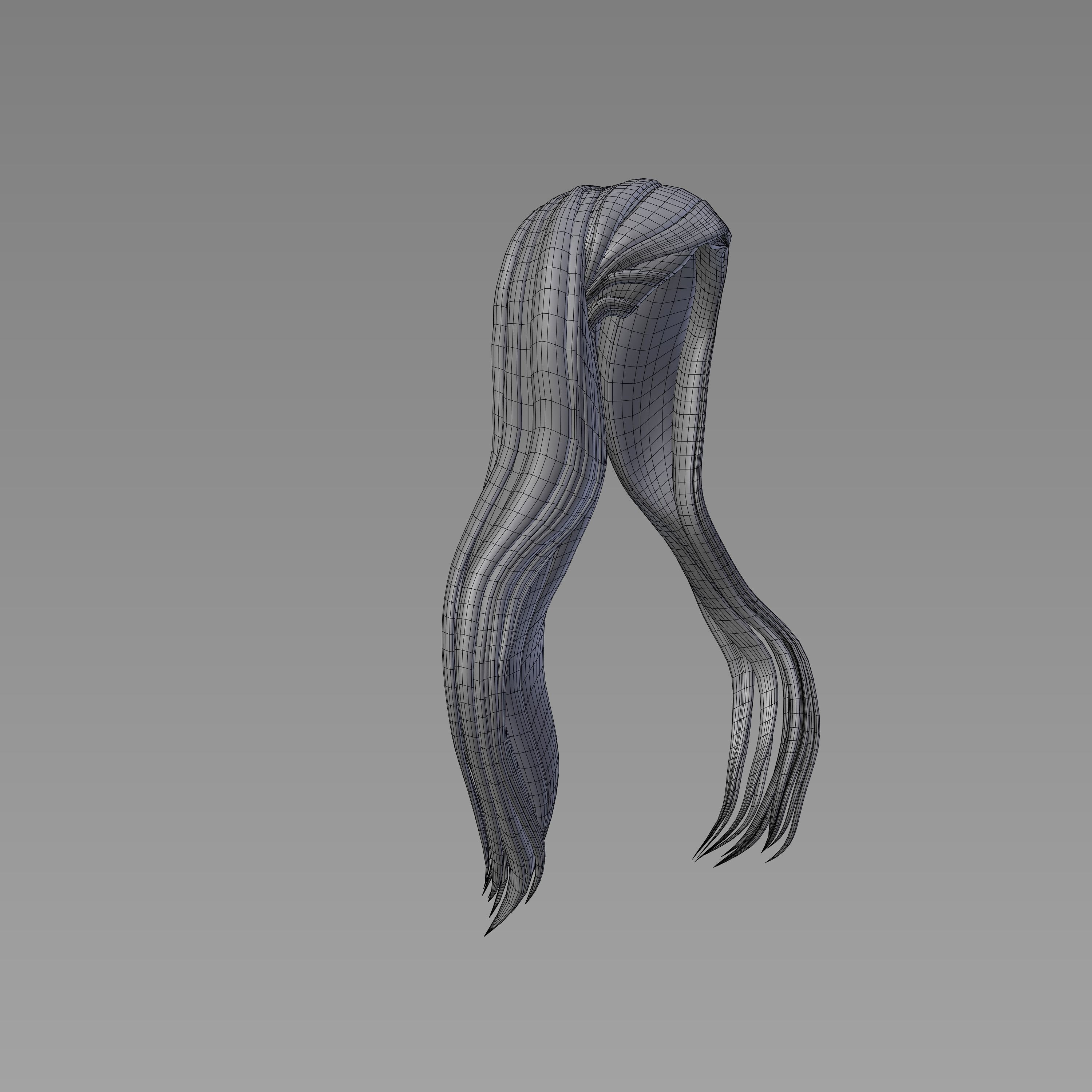 3D Female hairstyle - Marcia low poly Low-poly 3D model_7