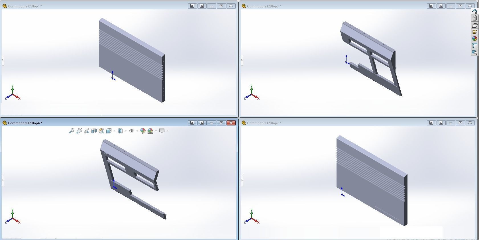Commodore 128 enclosure 3d print model 3D print model_25