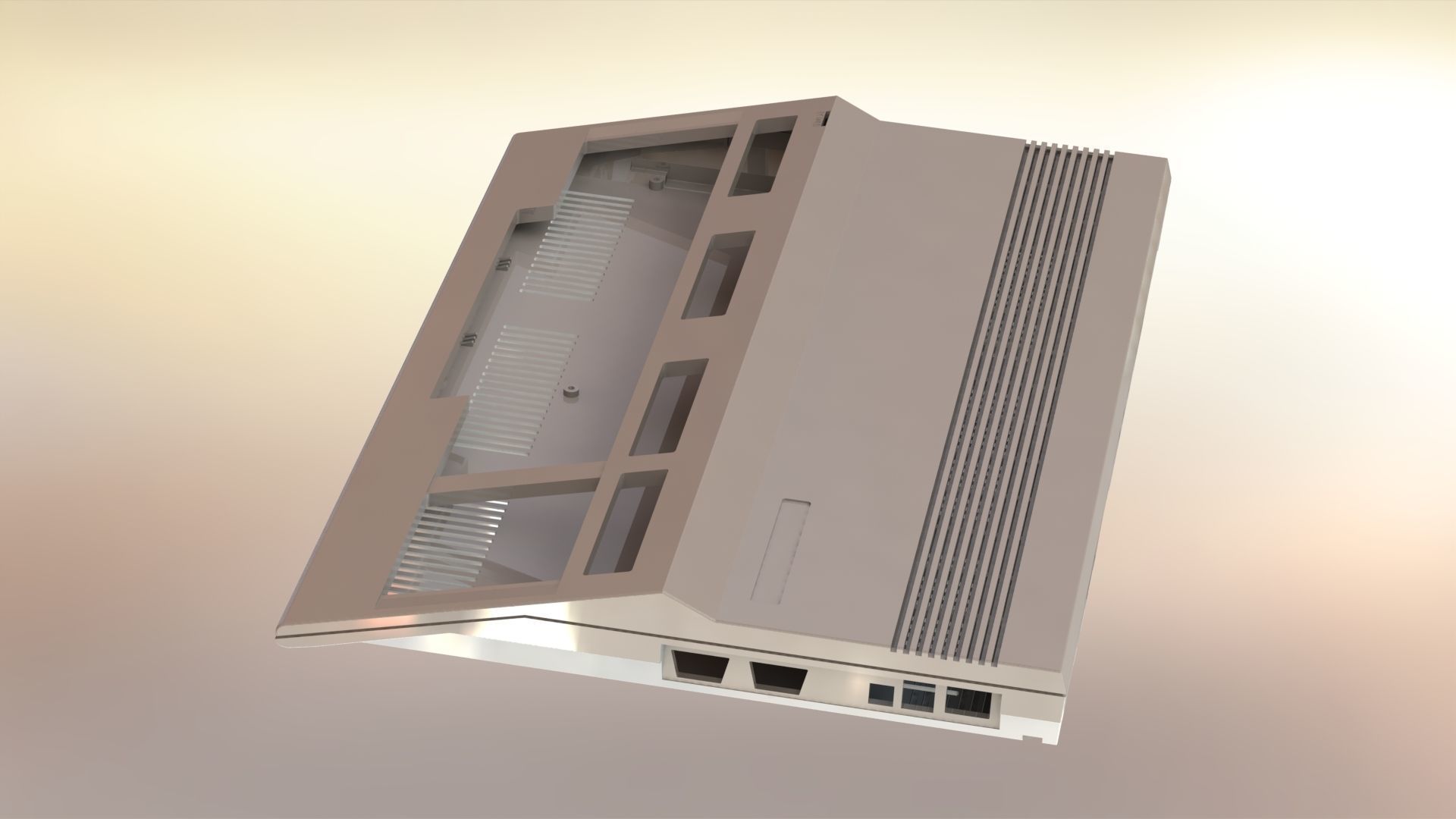 Commodore 128 enclosure 3d print model 3D print model_7