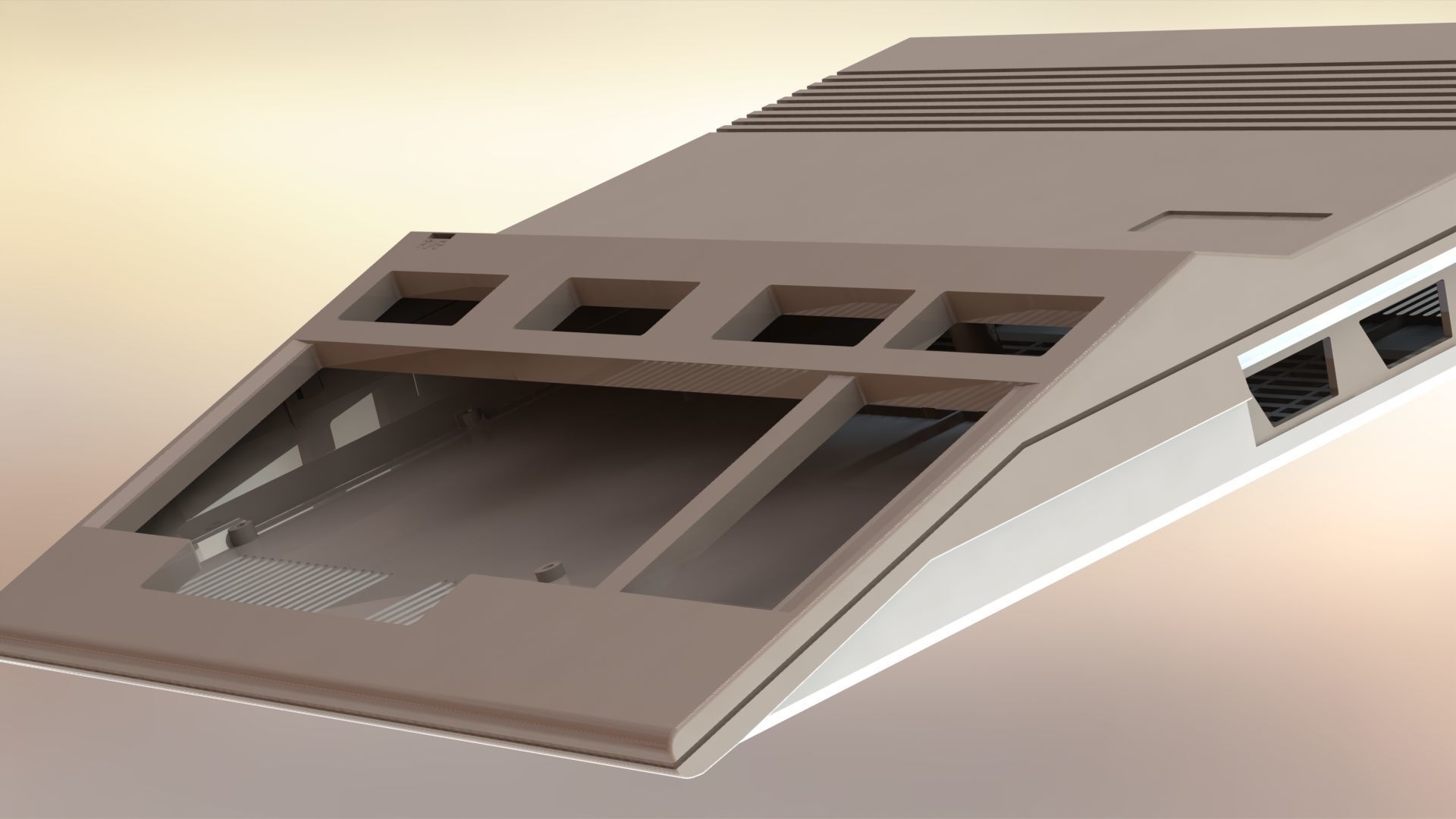 Commodore 128 enclosure 3d print model 3D print model_10