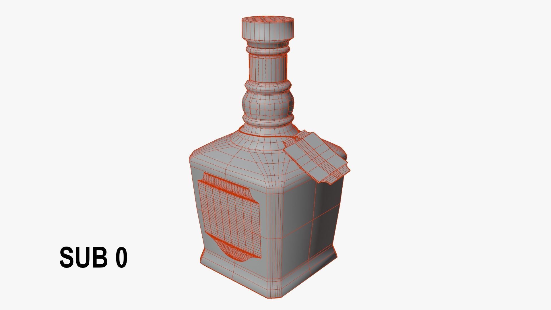 Jack Daniels Single Barrel Full Bottle 3D model_16