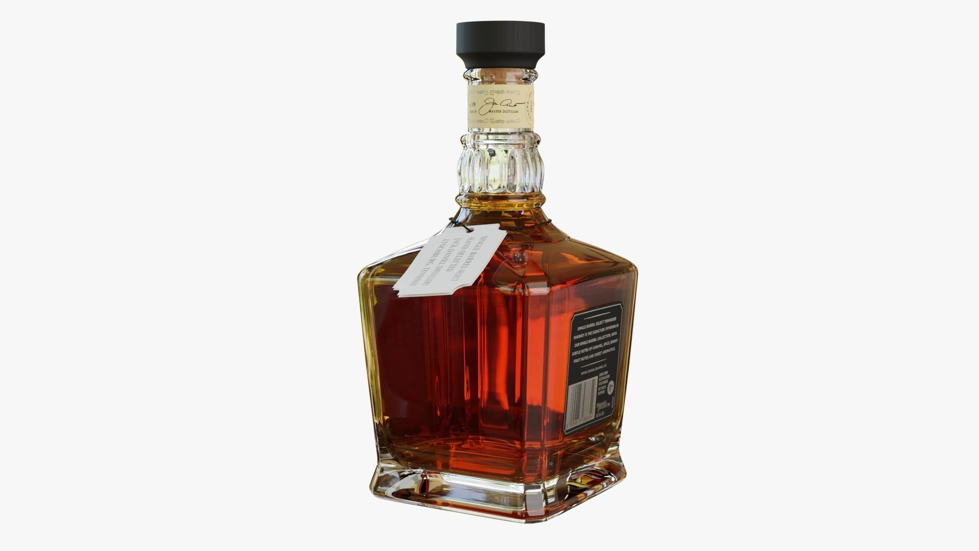 Jack Daniels Single Barrel Full Bottle 3D model_4
