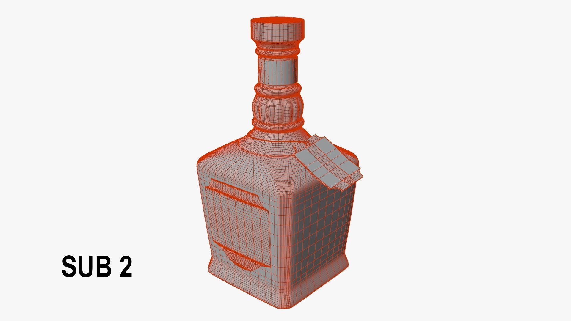 Jack Daniels Single Barrel Full Bottle 3D model_17