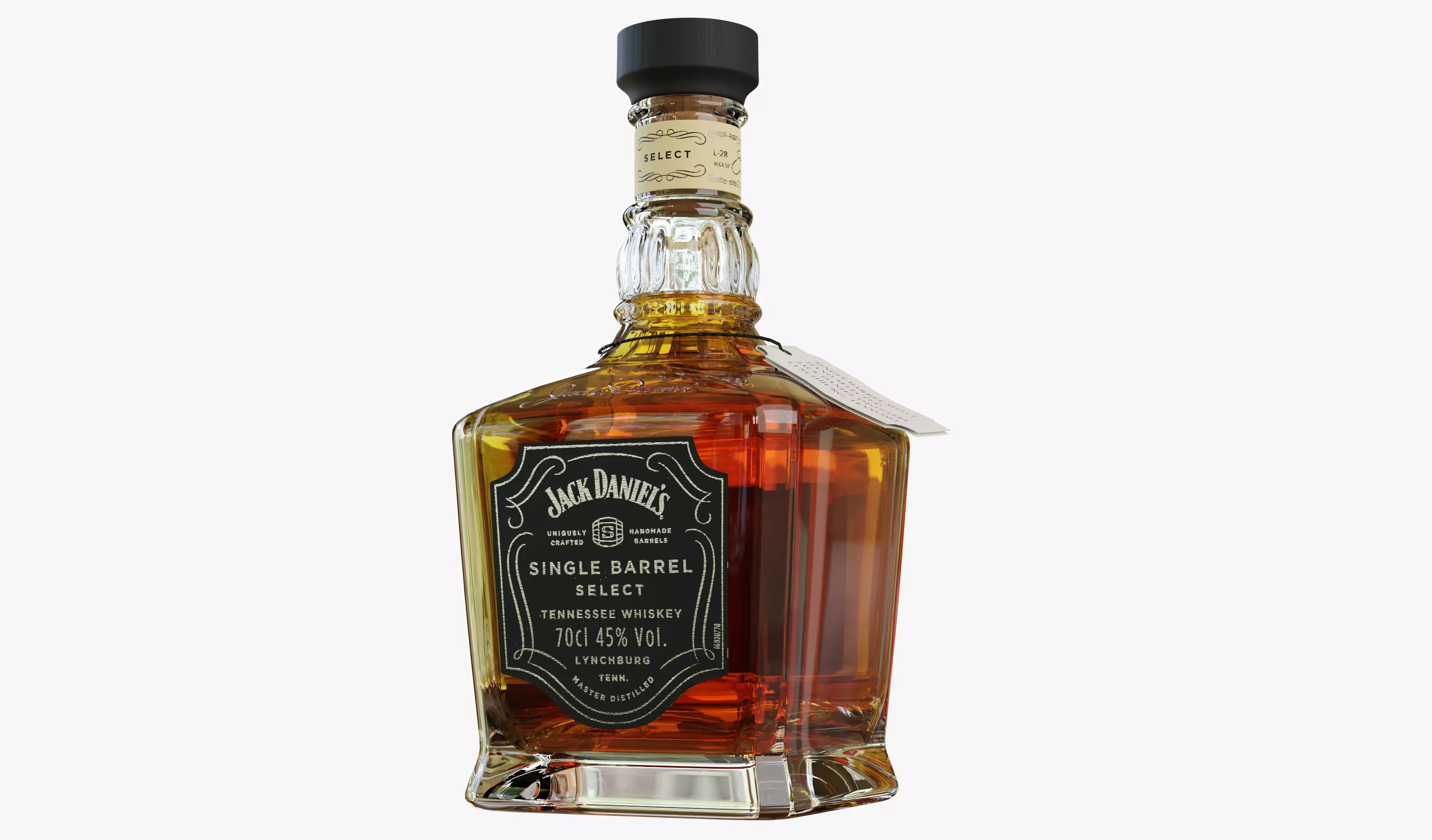 Jack Daniels Single Barrel Full Bottle 3D model_0