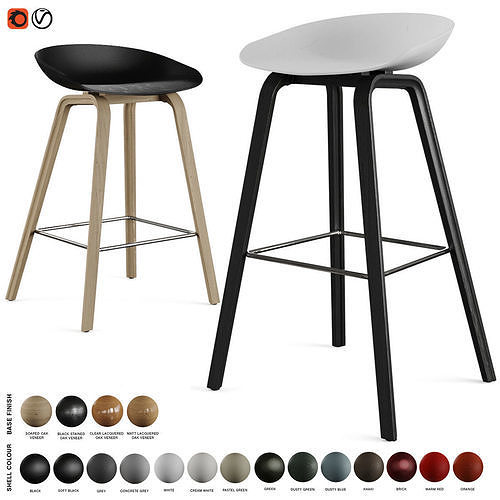 Hay - About A Stool Barstool and Counter Stool AAS 32  3D model