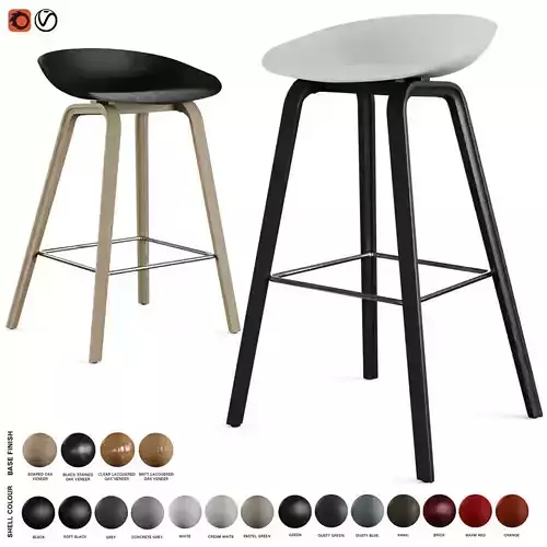 Hay - About A Stool Barstool and Counter Stool AAS 32  3D model