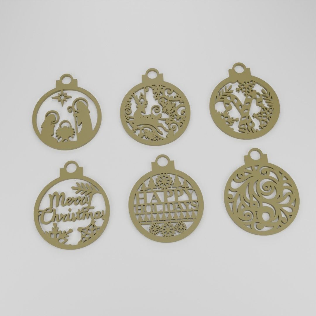 Spheres christmas  3D print model_2