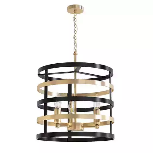 Gold Stripes Chandelier 3