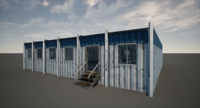 Military Outpost Building 01 Low-poly 3D model