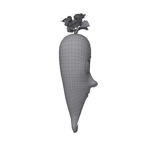 Carrot Cartoon 3D model 6