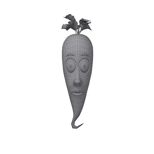 Carrot Cartoon 3D model 5