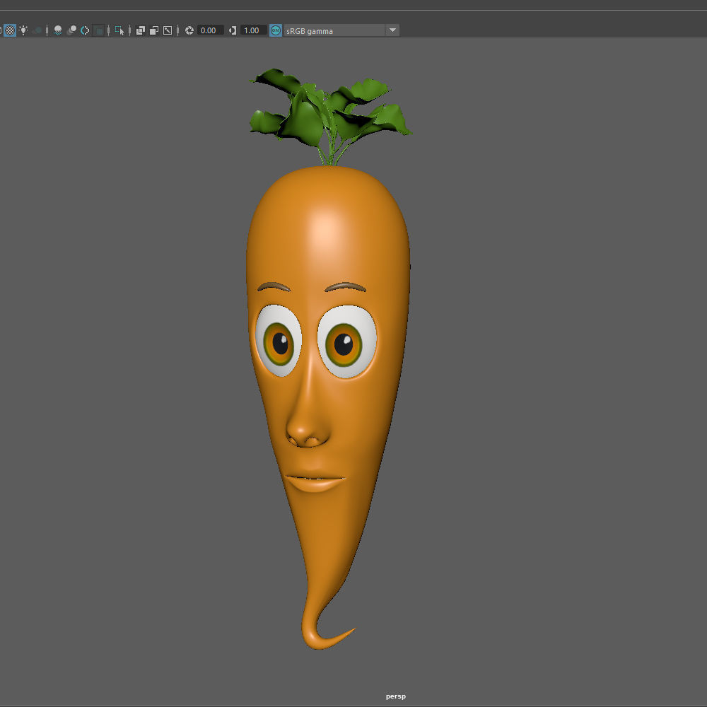 Carrot Cartoon 3D model_12