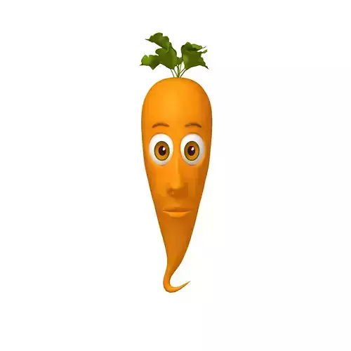 Carrot Cartoon 3D model