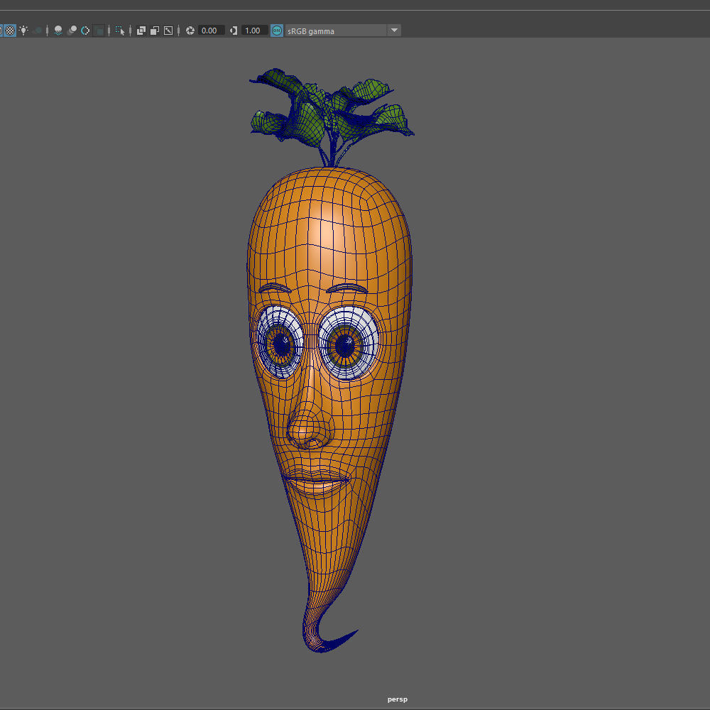 Carrot Cartoon 3D model_13