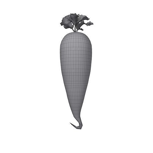 Carrot Cartoon 3D model 7