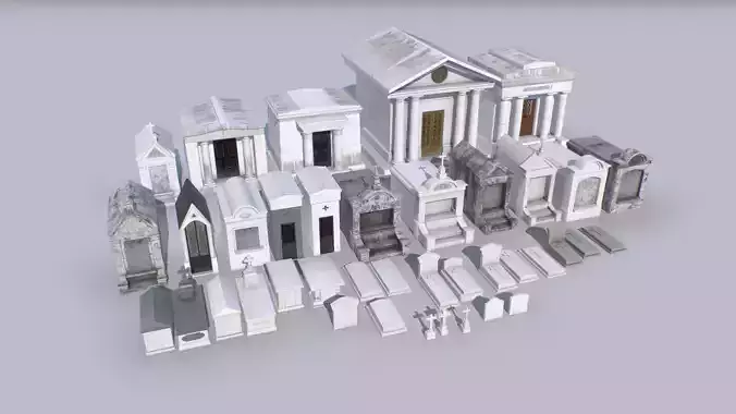 Mausoleums Tombs and Graves pack 3