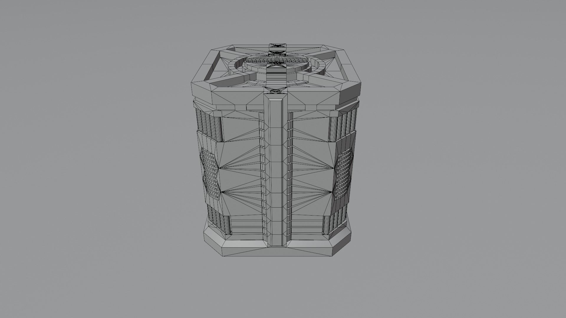 Sci-Fi Barrel 3 Low-poly 3D model_3
