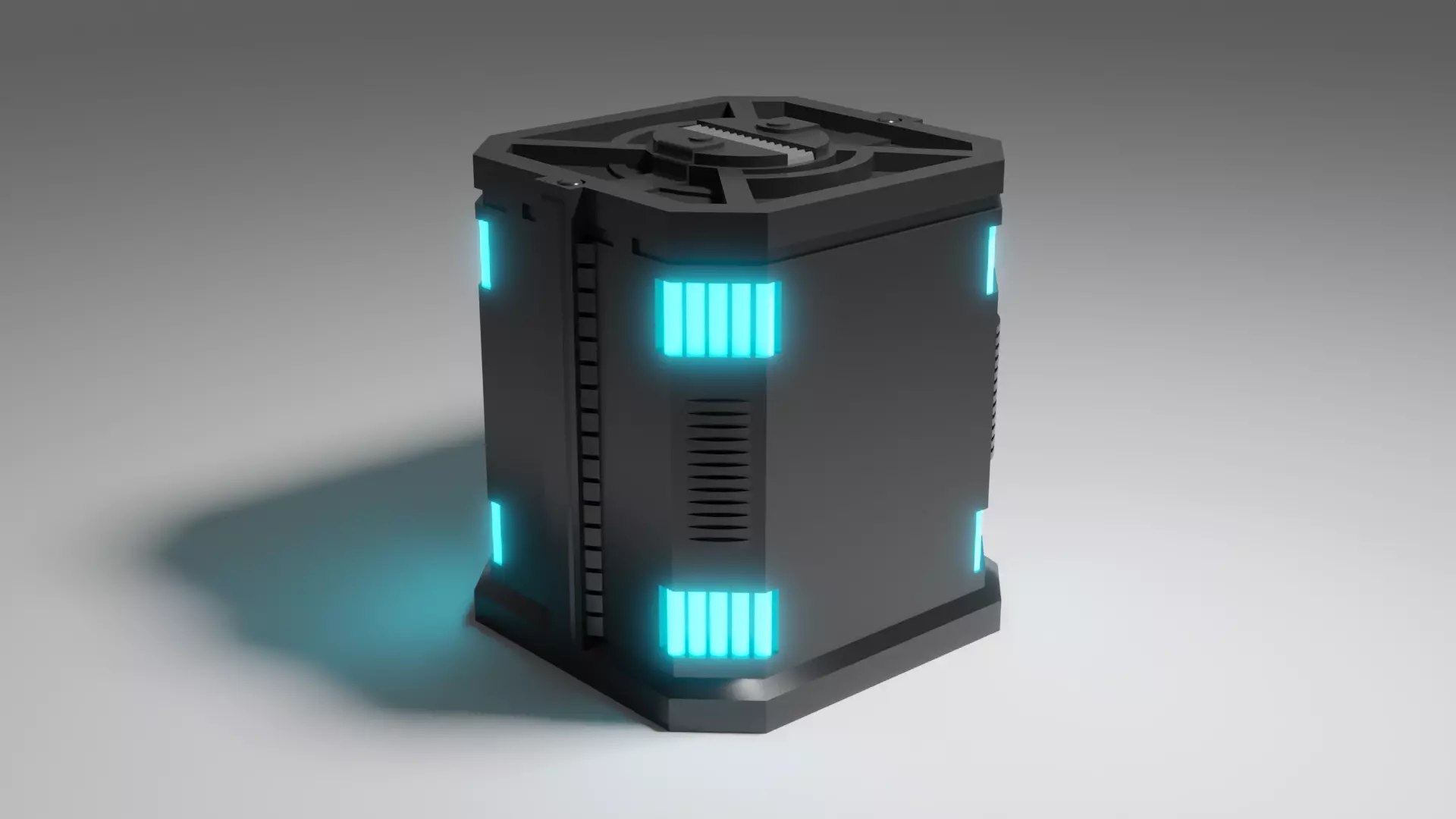 Sci-Fi Barrel 3 Low-poly 3D model_0