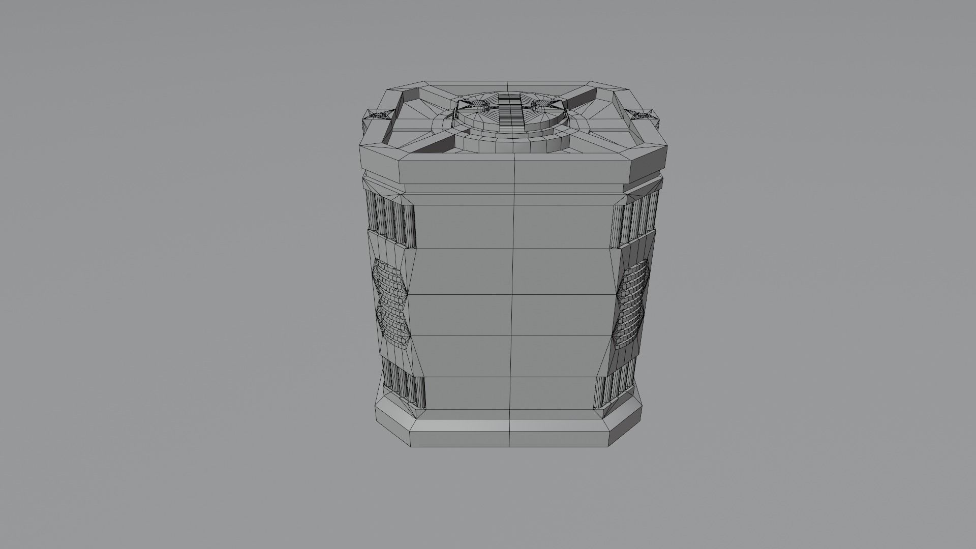Sci-Fi Barrel 3 Low-poly 3D model_2