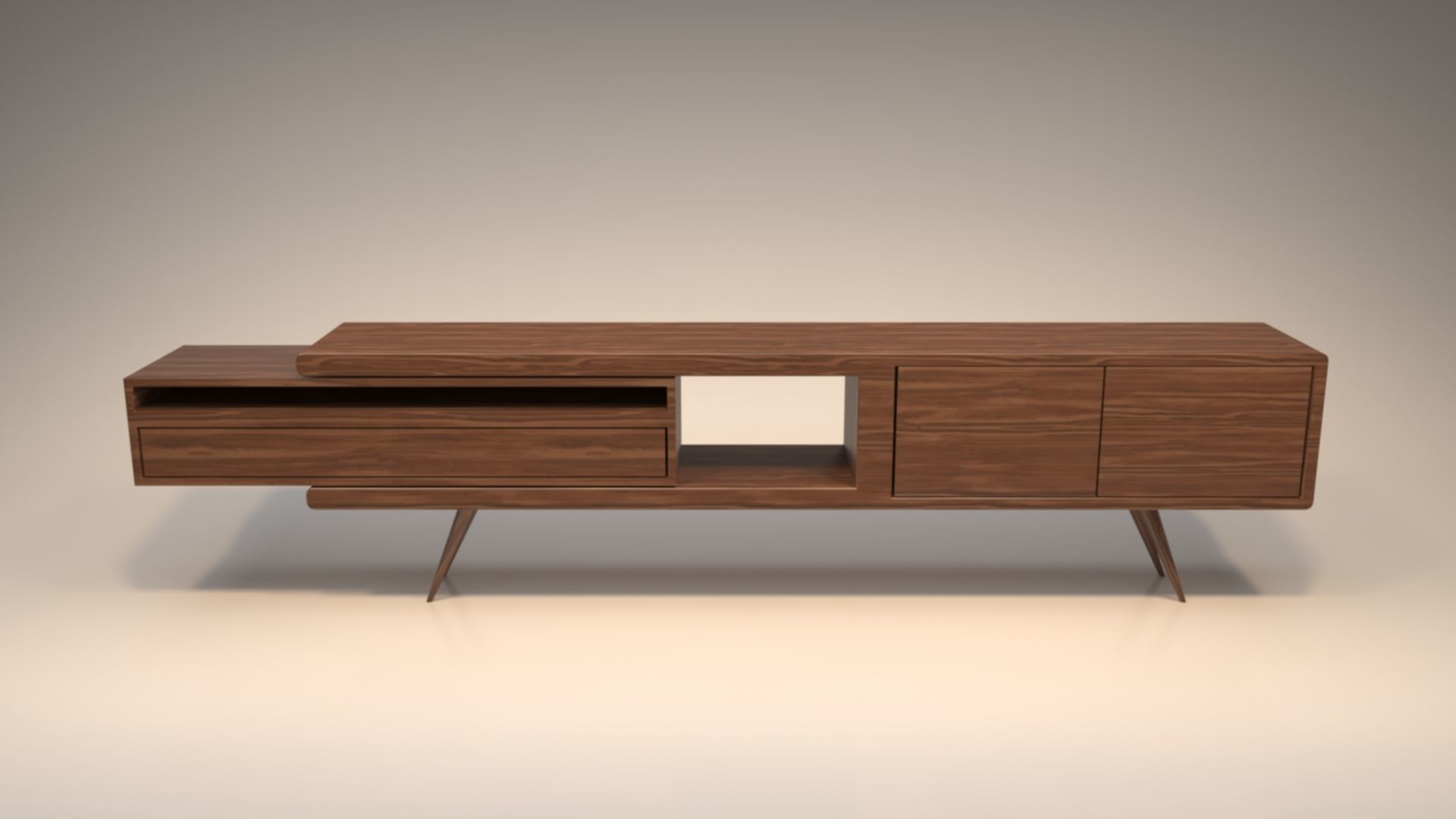 STM-D tv stand model 111 Low-poly 3D model_5