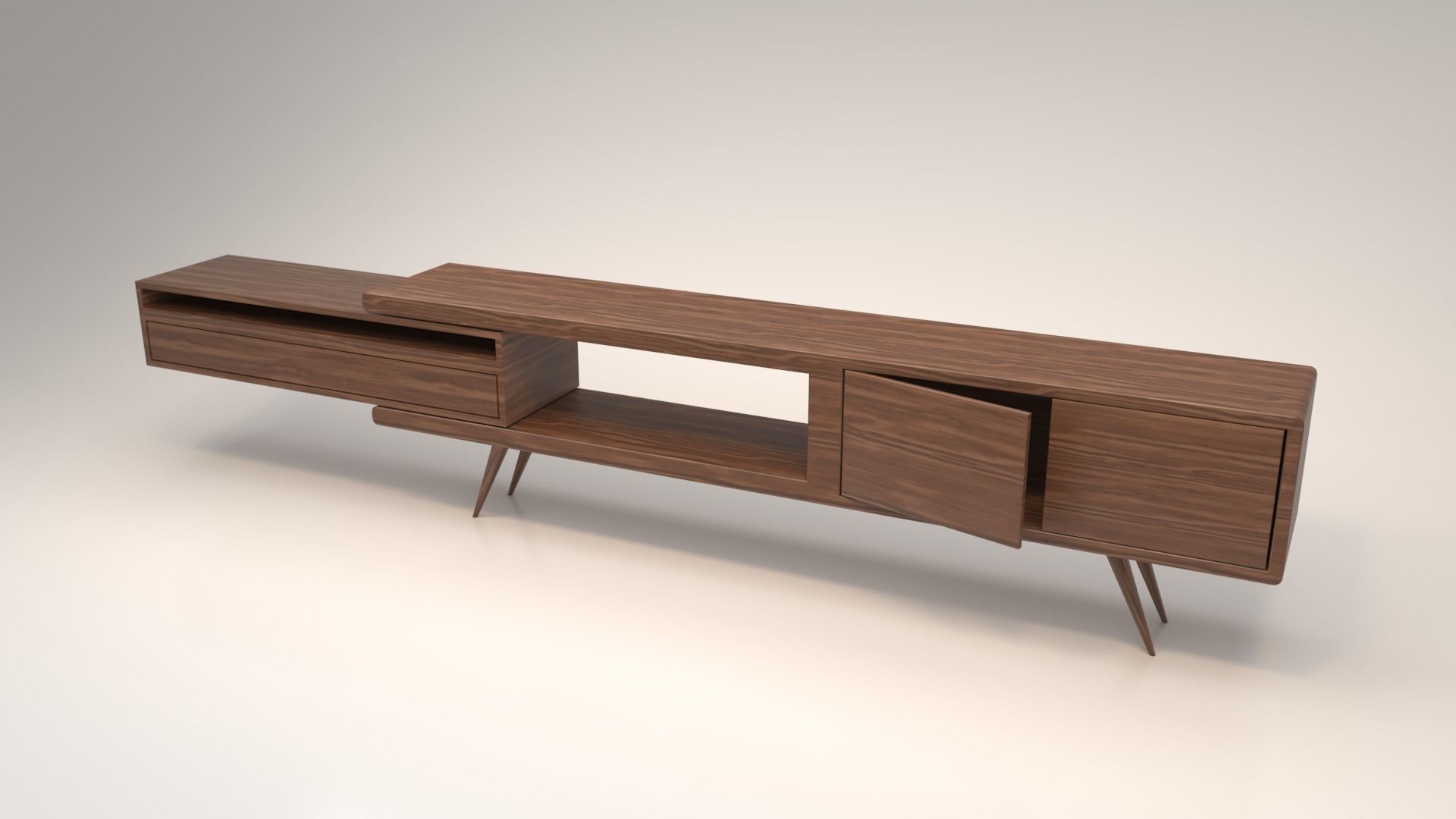 STM-D tv stand model 111 Low-poly 3D model_11