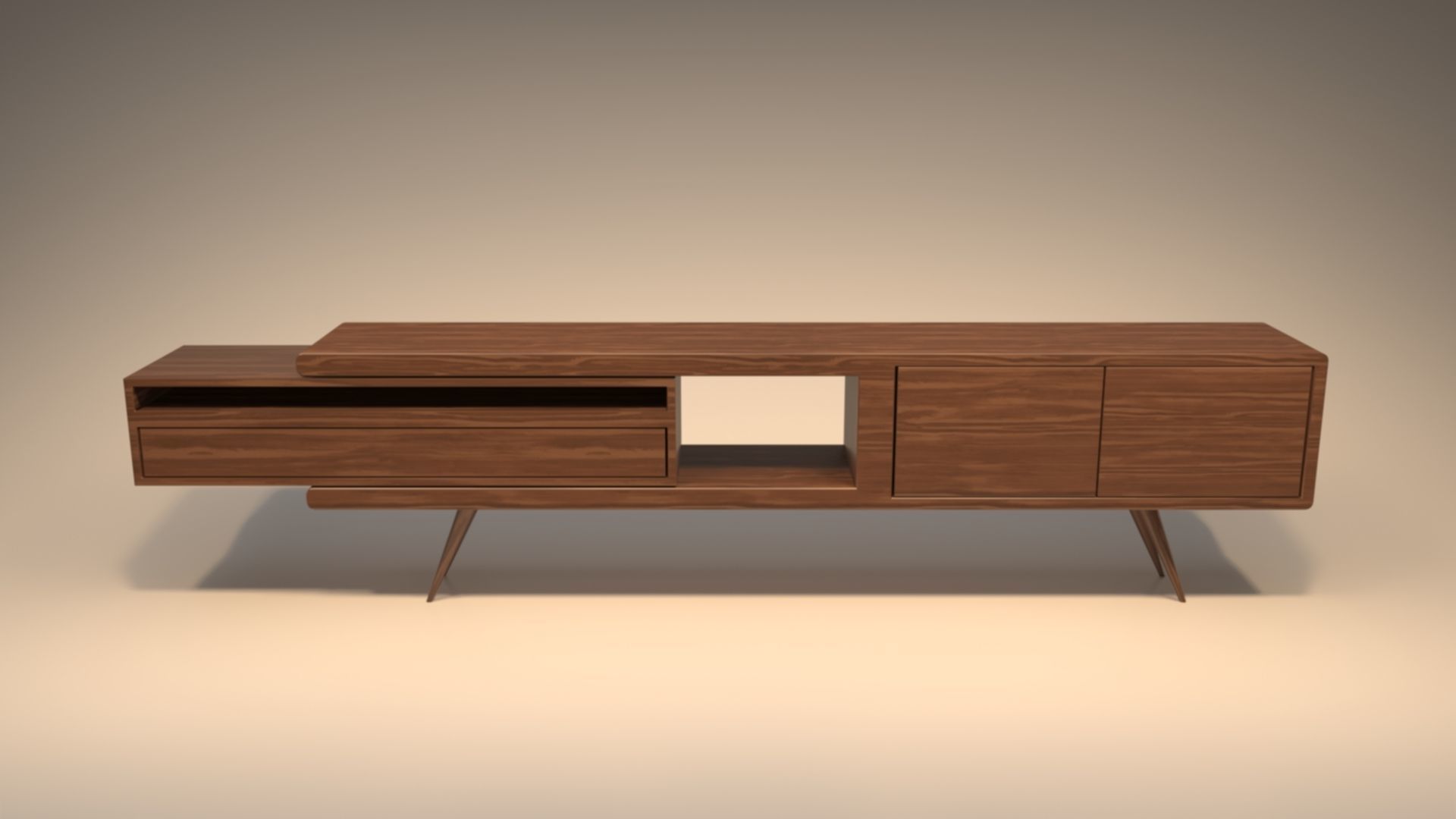 STM-D tv stand model 111 Low-poly 3D model_7