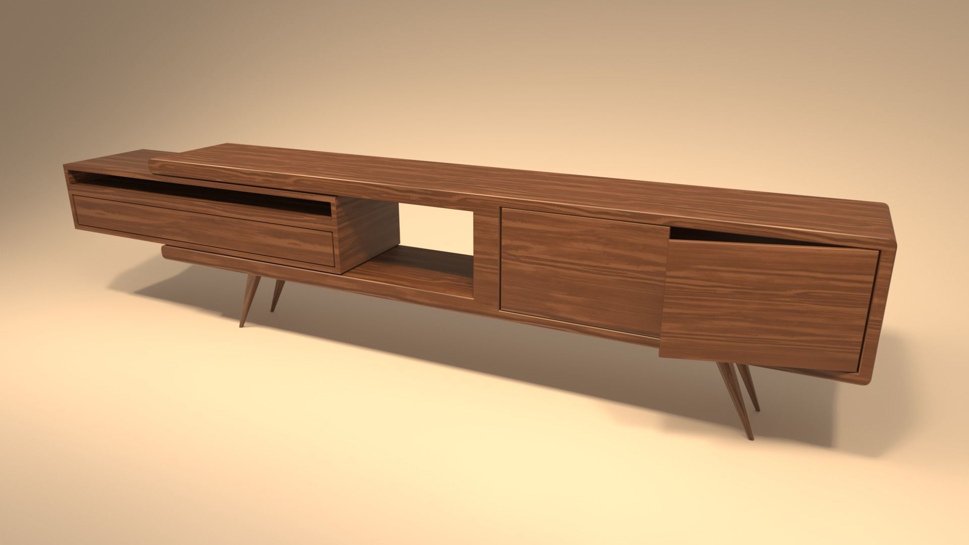 STM-D tv stand model 111 Low-poly 3D model_14