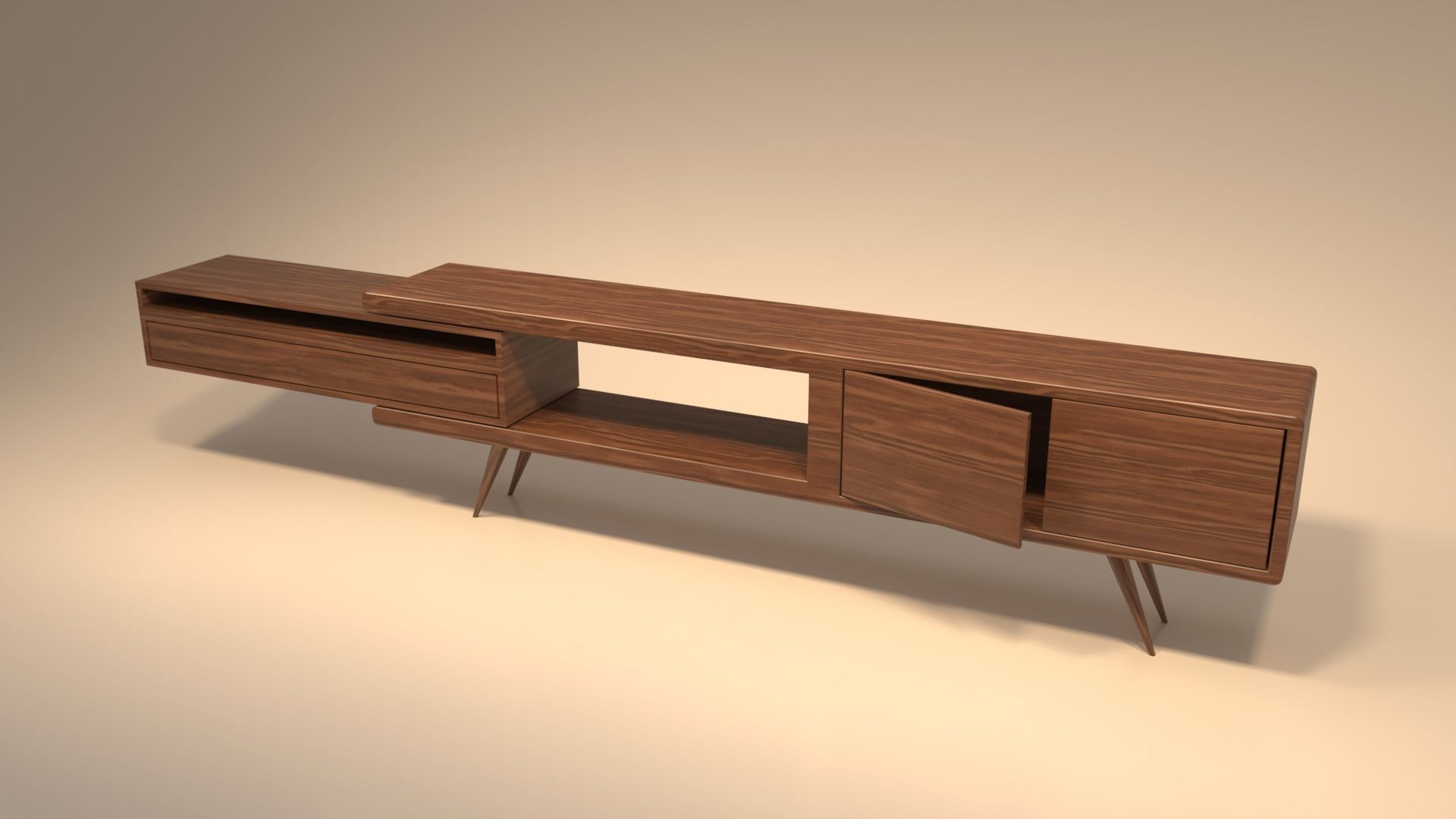 STM-D tv stand model 111 Low-poly 3D model_10