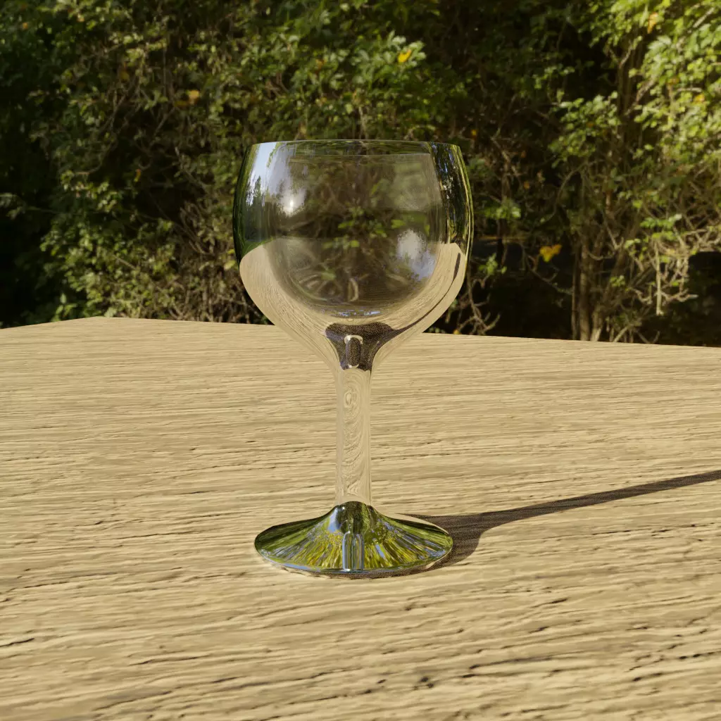 wine glass Free 3D model_0