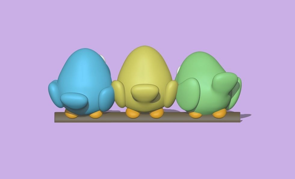 Cute birds to decorate your garden 3D print model_1
