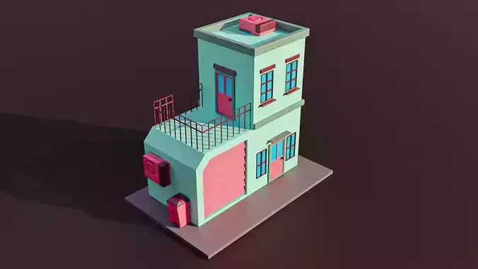 Contemporary house 3D model