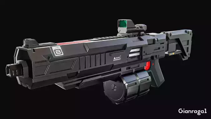 Sci-fi gun G2 3D model